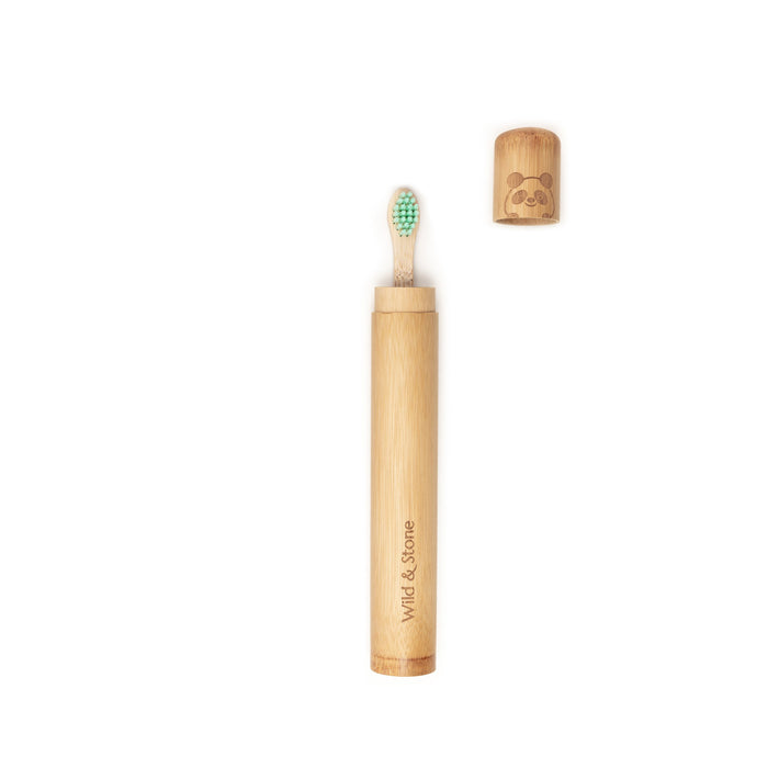 kids bamboo toothbrush case