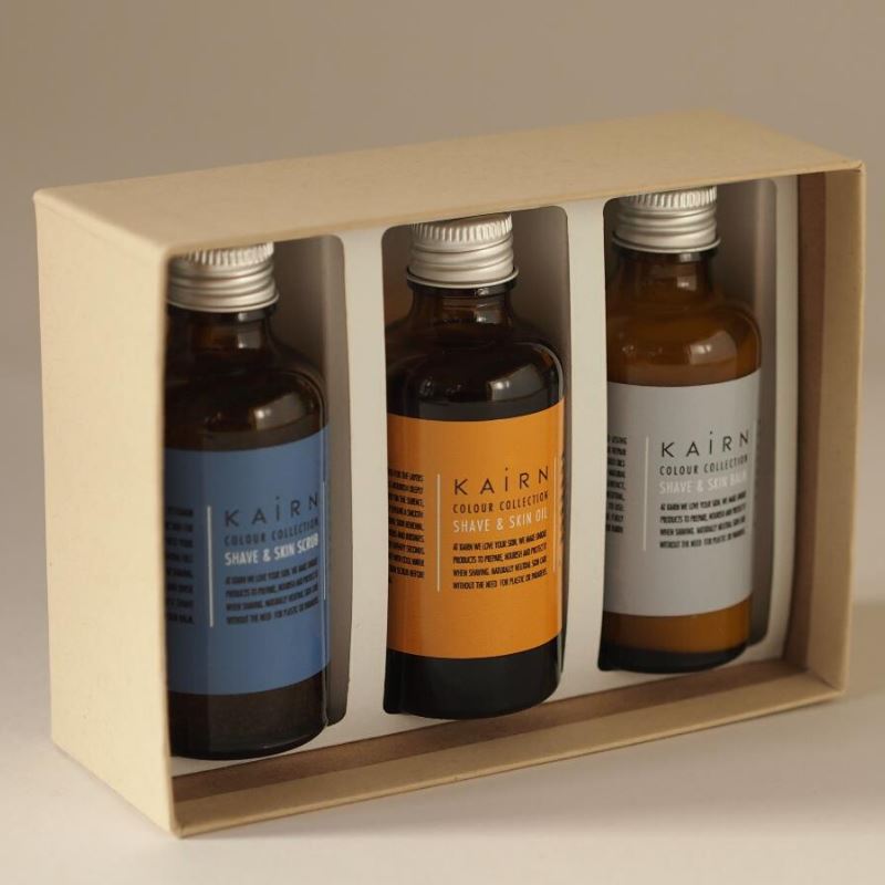 Shave scrub, oil and balm Shaving Kairn Skincare