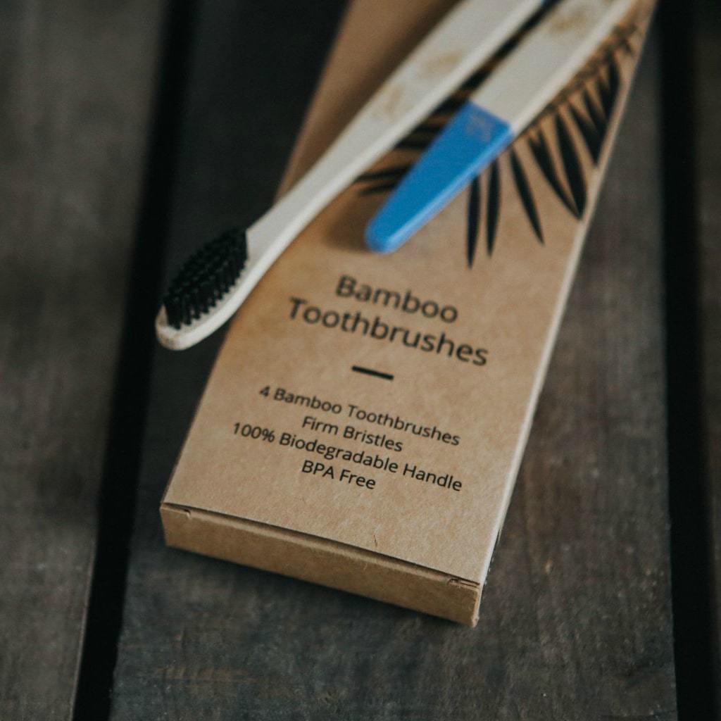 Adult Bamboo Toothbrush (4 Pack, Medium-Firm Bristles)