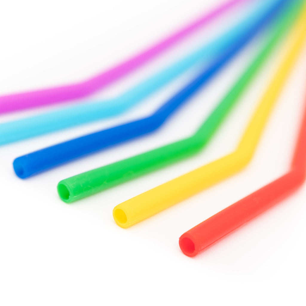 Reusable Silicone Straws - 6 Pack