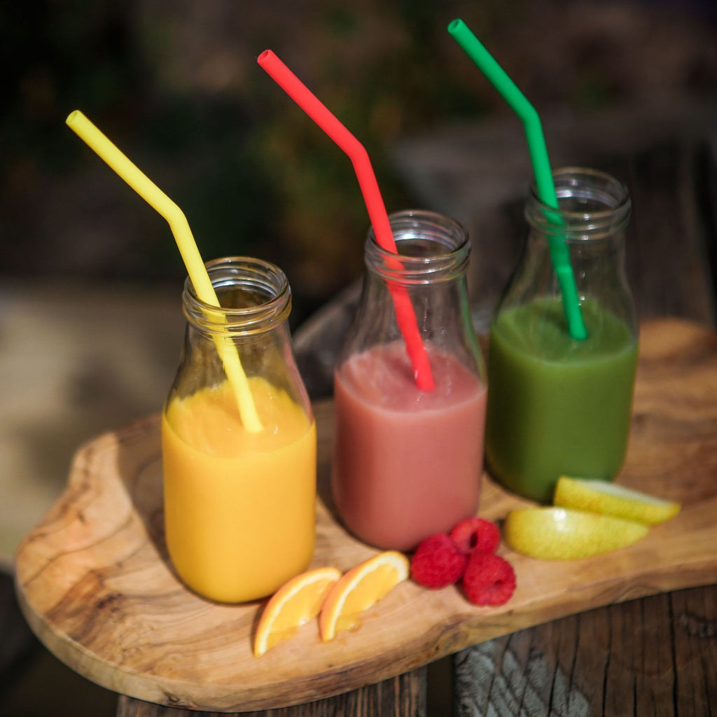 Reusable Silicone Straws - 6 Pack
