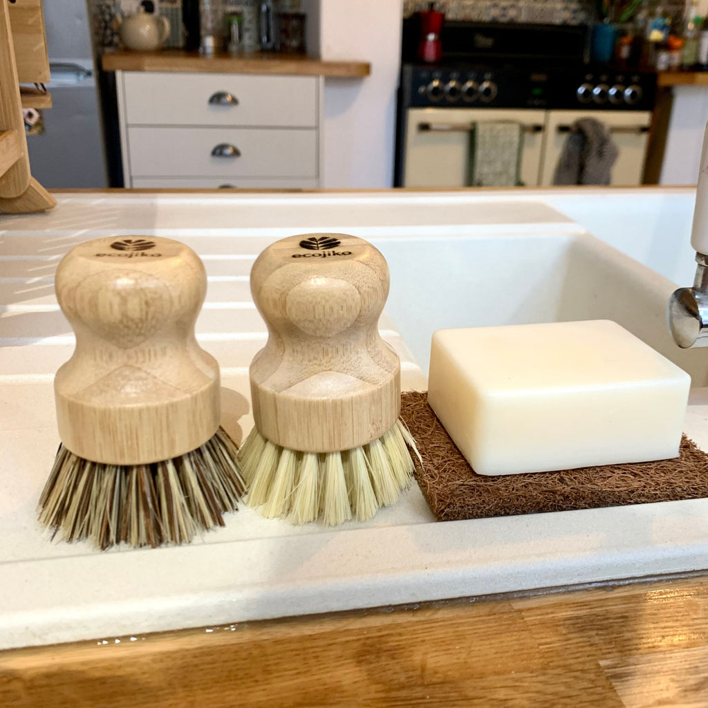 Dish Soap & Bamboo Scrubbing Brush Eco Gift Set