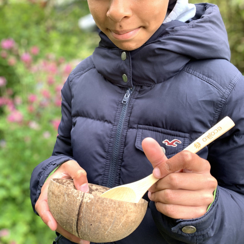 Bamboo 'Eat Wild' Cutlery Set