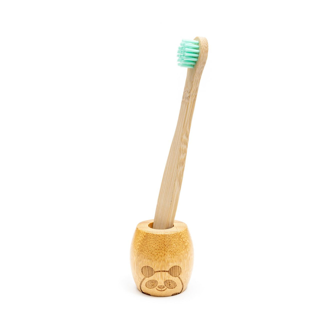 Children's Bamboo Toothbrush Stand