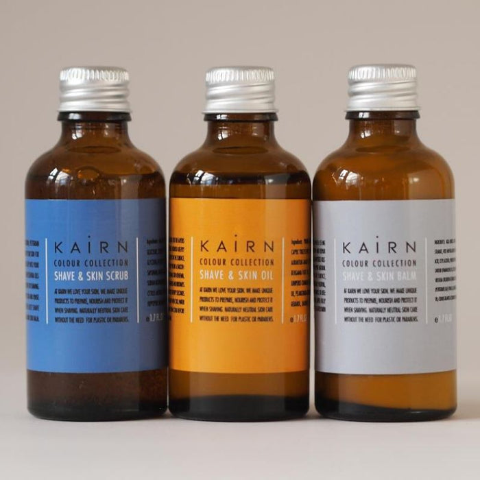 Shave scrub, oil and balm Shaving Kairn Skincare